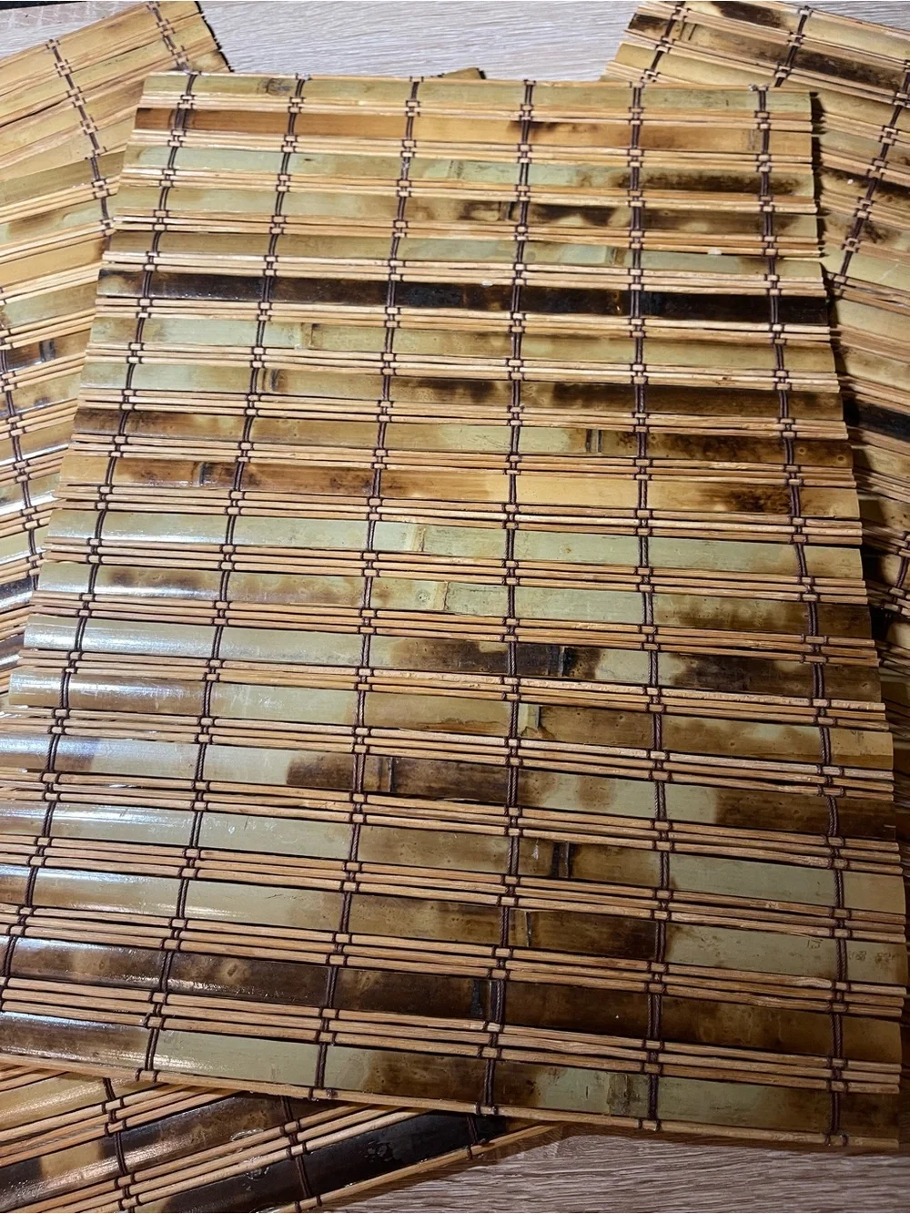 Bamboo Placemats - Natural Brown Table Linens